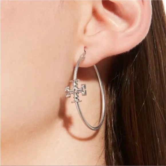 Tory Burch Eleanor Hoops Silver - Picture 4 of 11